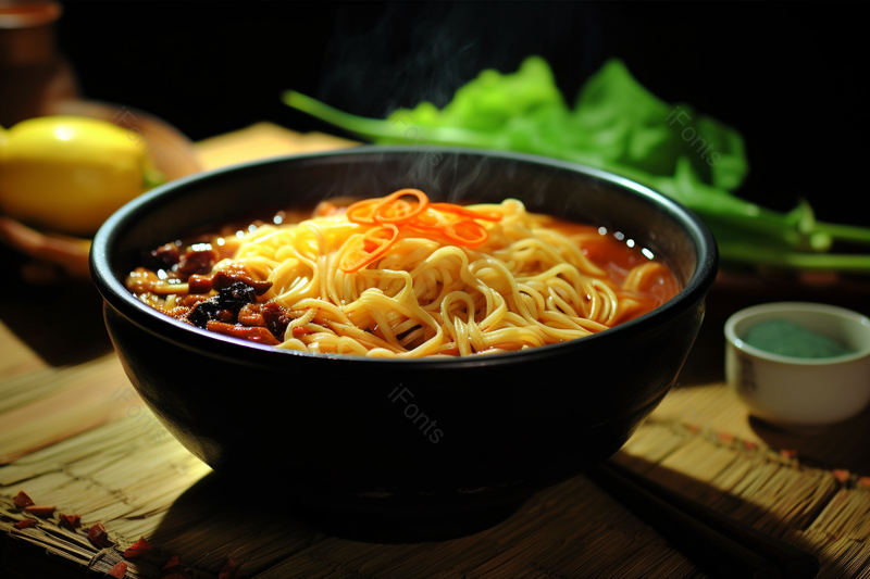餐饮美食红色辣椒圈配料美味的小面,高清,摄影图,摄影图片,图片大全,摄影图免费下载